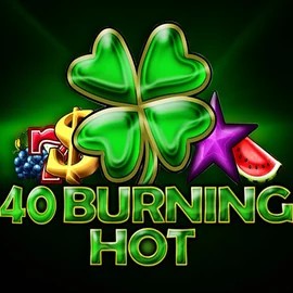 40 Burning Hot slot logo by Amusnet Interactive at Spinational Casino40 Burning Hot