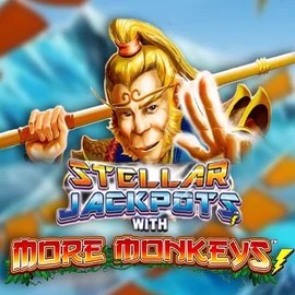 Stellar Jackpots with More Monkeys logo by Lightning Box Game at Spinational Casino